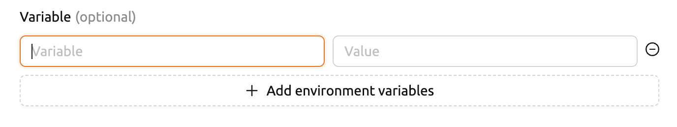 Env Configuration Button